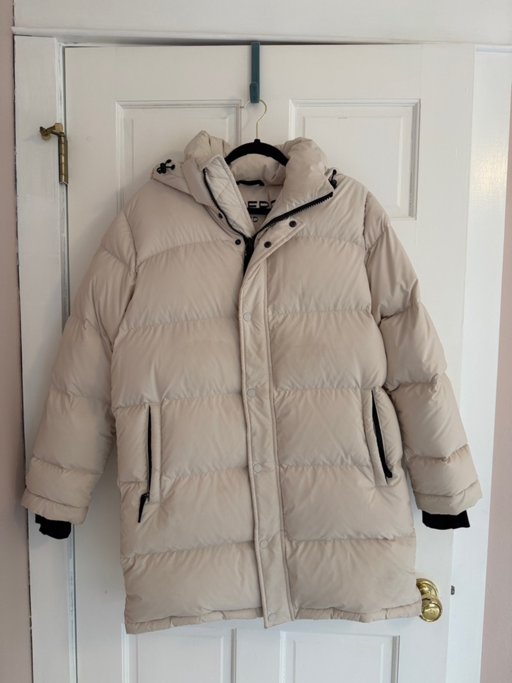 Aritzia Tna THE SUPERPUFF Cream Mid Jacket Size M